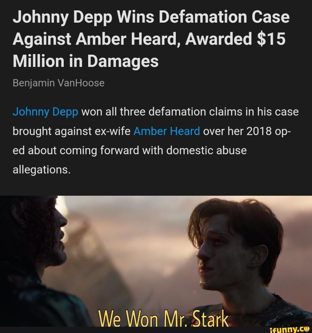 Johnny Depp Wins Defamation Case Against Amber Heard, Awarded $15 ...