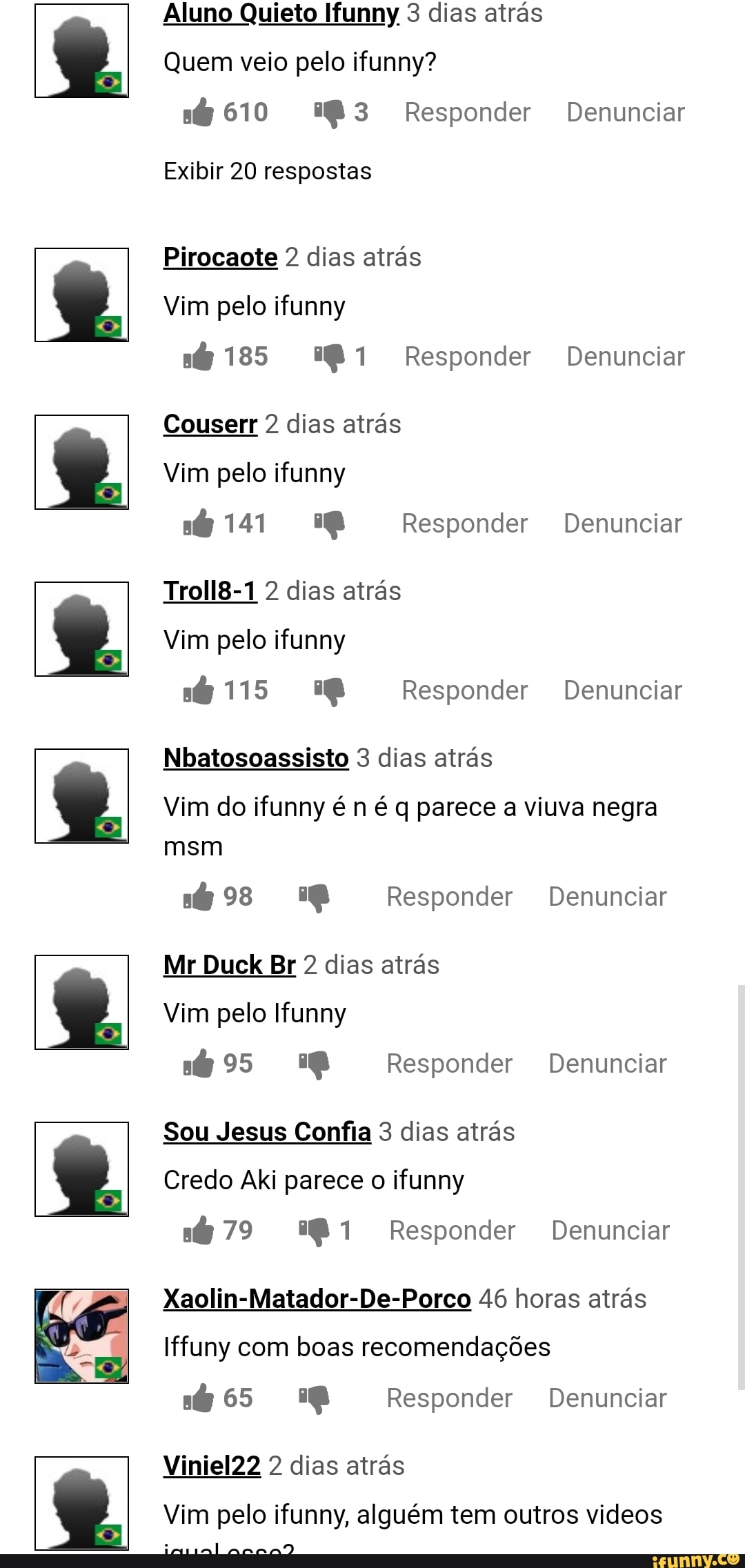 Exibindo resultados para ifunny Em vez disso, pesquisar por iffuny