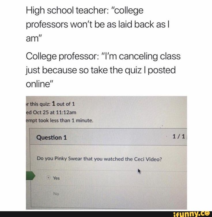 college professor memes
