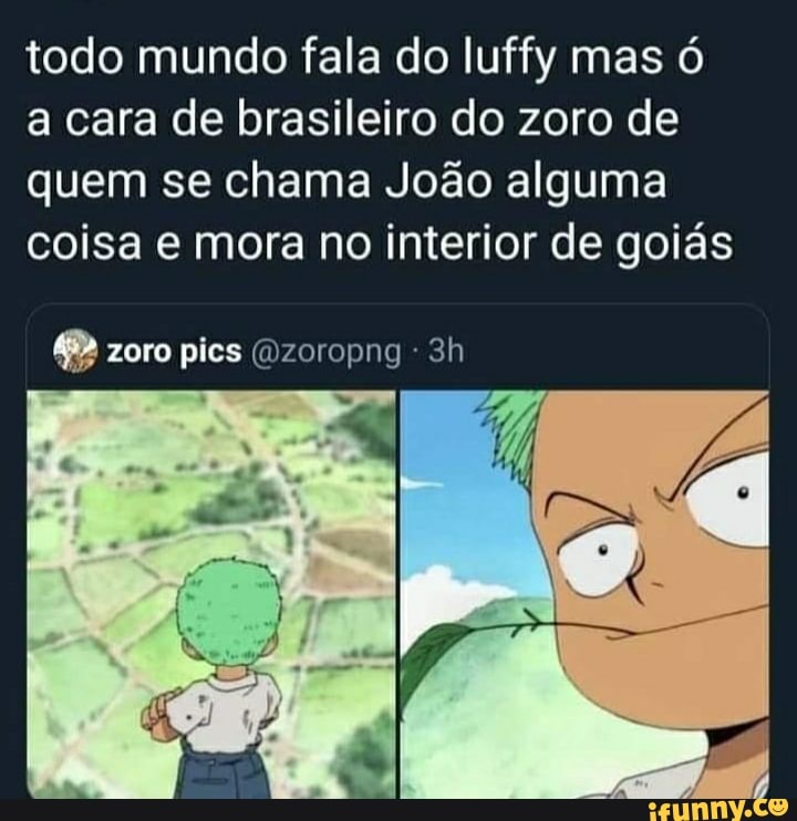 Fã de one piece explicando porque o zoro sola - iFunny Brazil