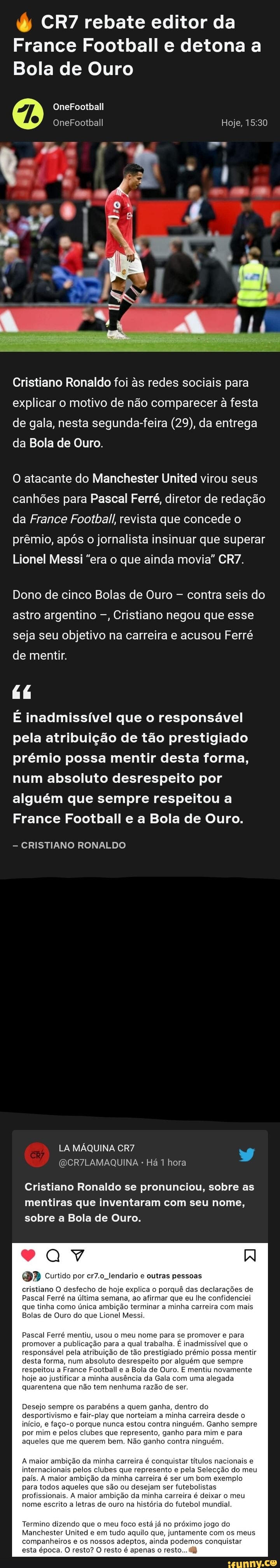 Bola de Ouro da France Football não será entregue pela 1ª vez na história