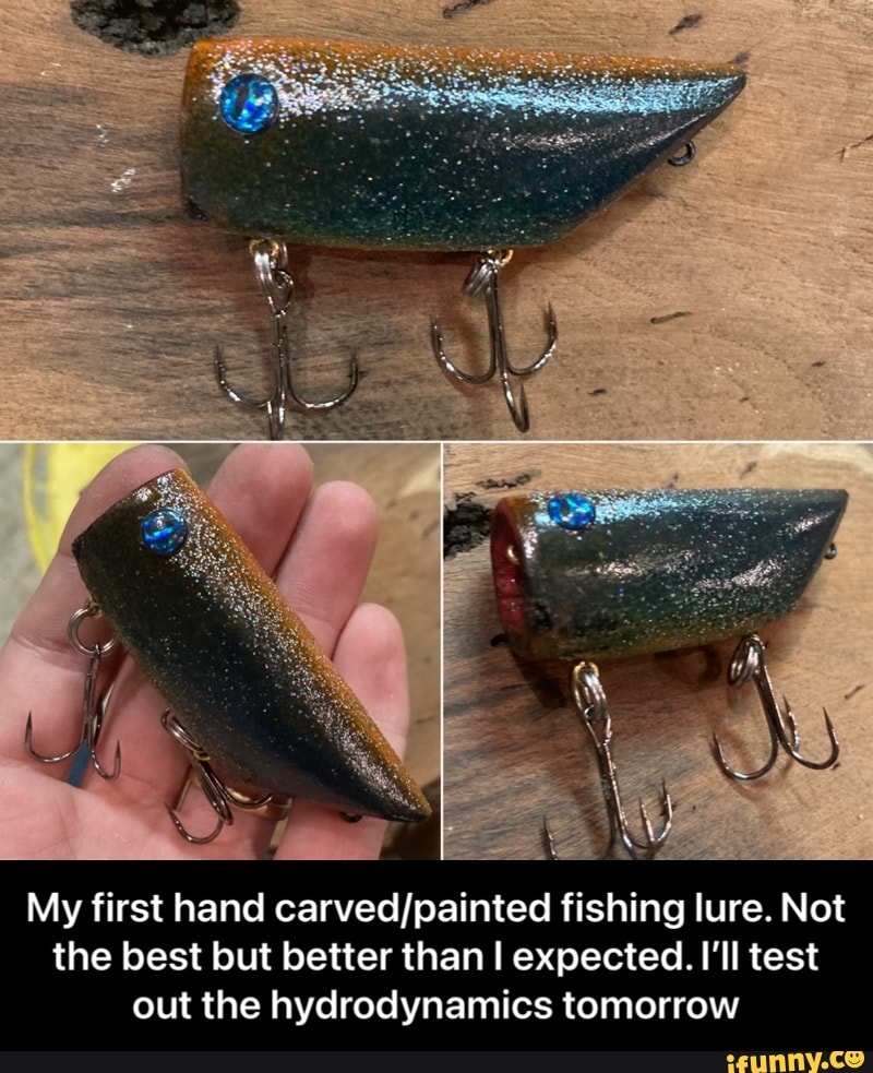My first hand fishing lure. Not the best but better than I