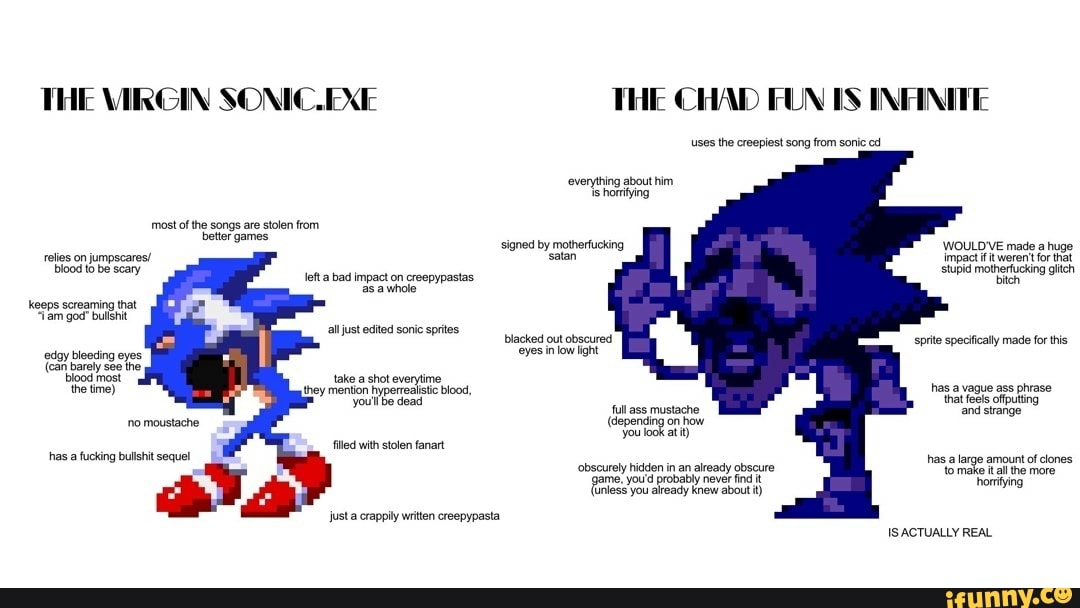 virgin Sonic. EXE vs the Chad Majin Sonic by supersonicfan1120 on