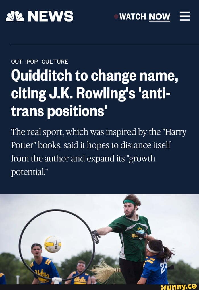 J.K. Rowling's 'Quidditch' From 'Harry Potter' Will Have Name