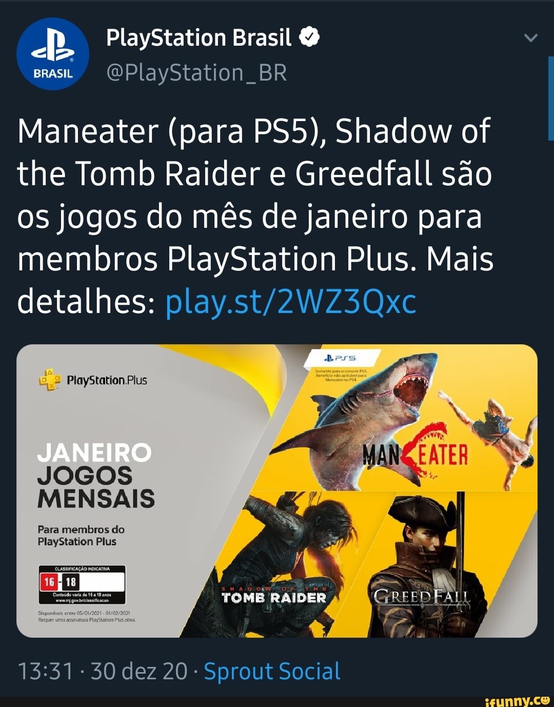 PS Plus) PlayStation Plus: Jogos grátis em janeiro de 2021!