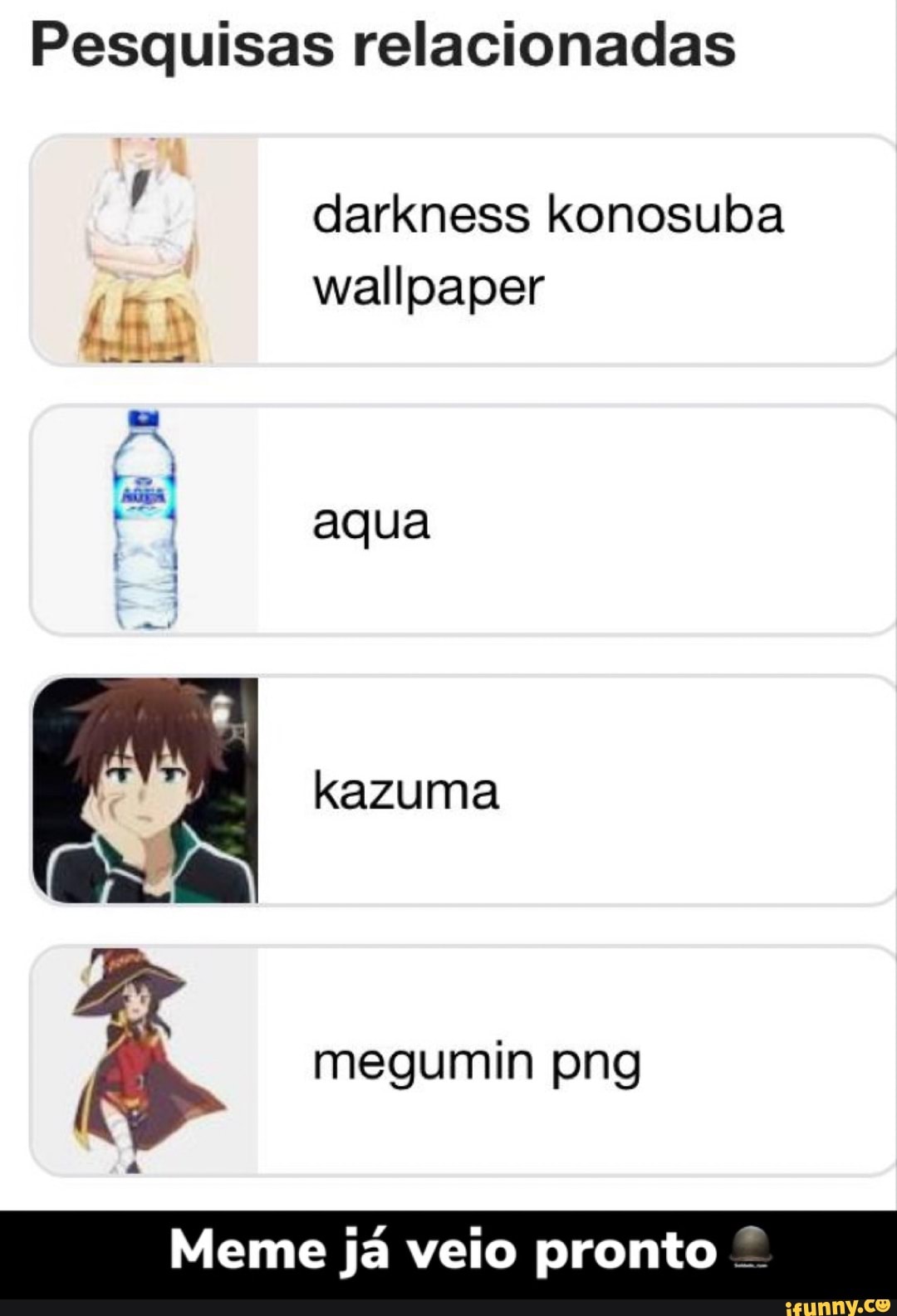 Pesquisas relacionadas darkness konosuba wallpaper aqua kazuma