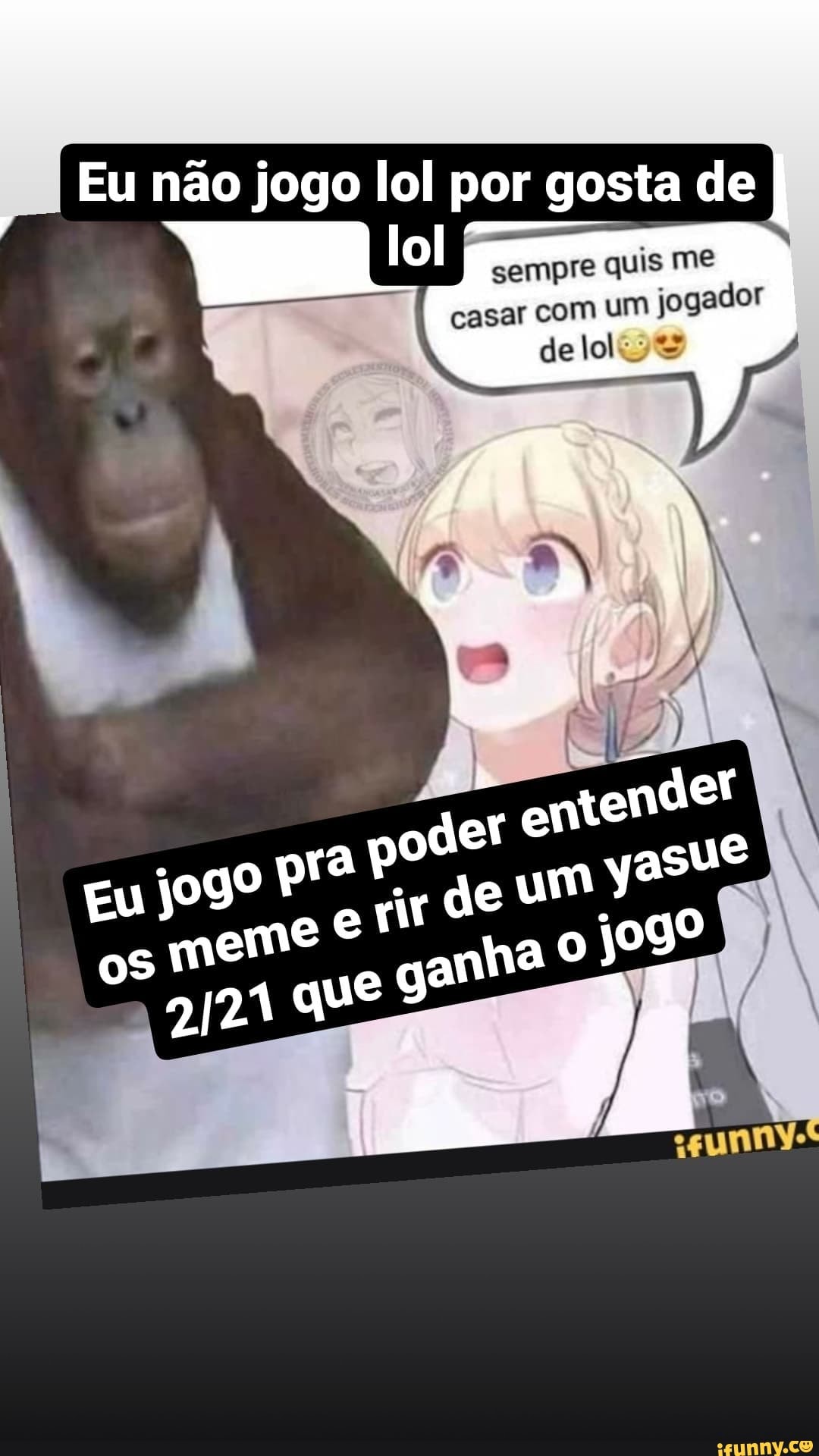 Não é nada, só queria saber se alguém quer jogar LoL comigo por que sou  muito solitário Tenho 16 anos e uso funny - iFunny Brazil