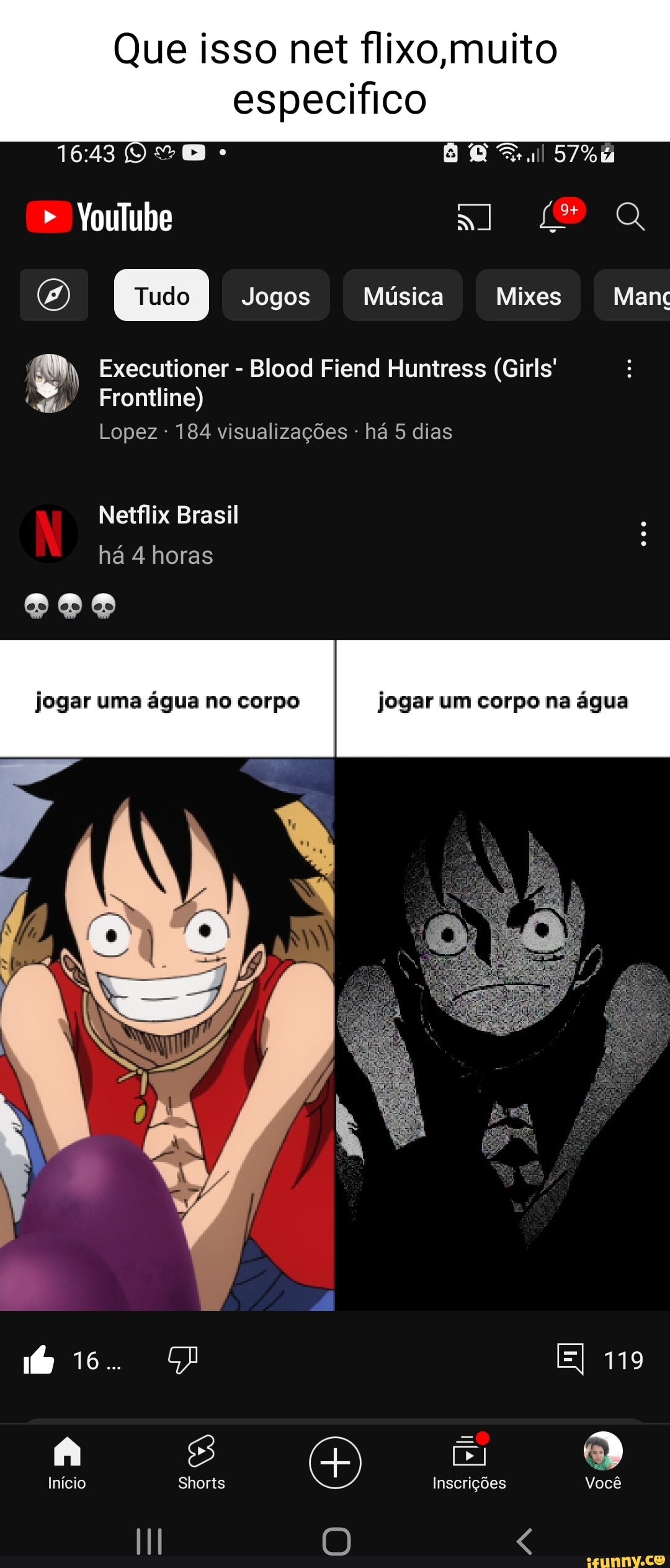 Mugen anime eu jogo, deposite o seu fds - iFunny Brazil