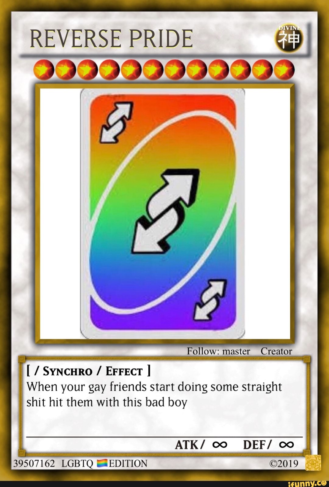 Gay Pride Uno Reverse Card | Greeting Card