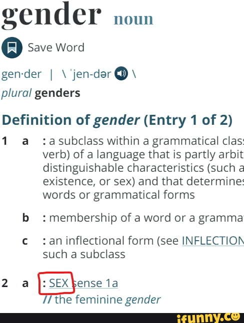 Gender Noun Save Word Gender I Jen Dar Plural Genders Definition