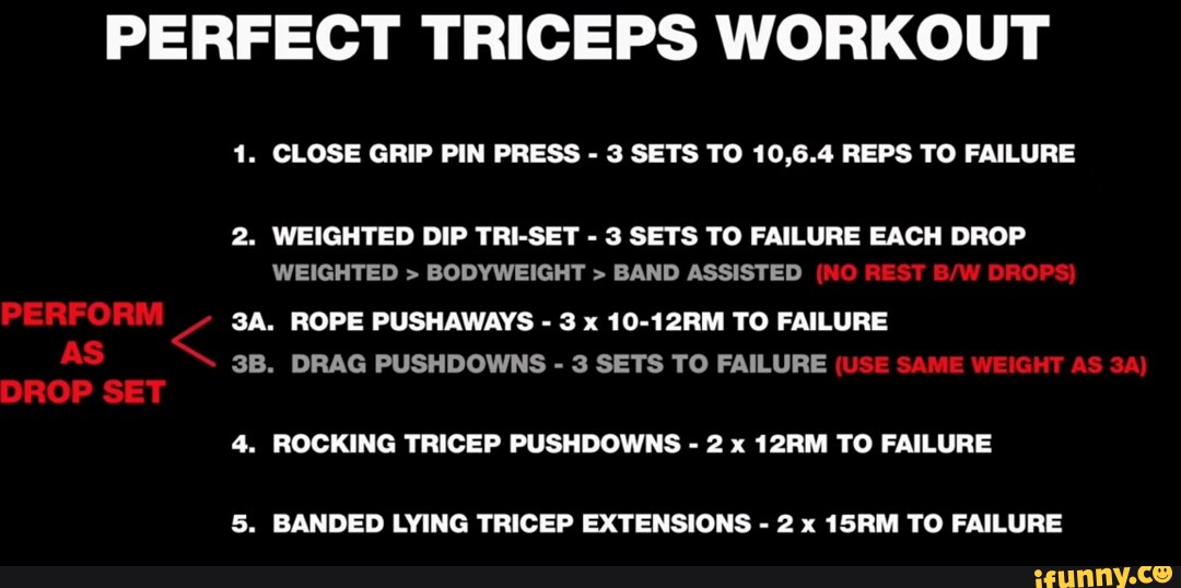 Perfect tricep outlet workout