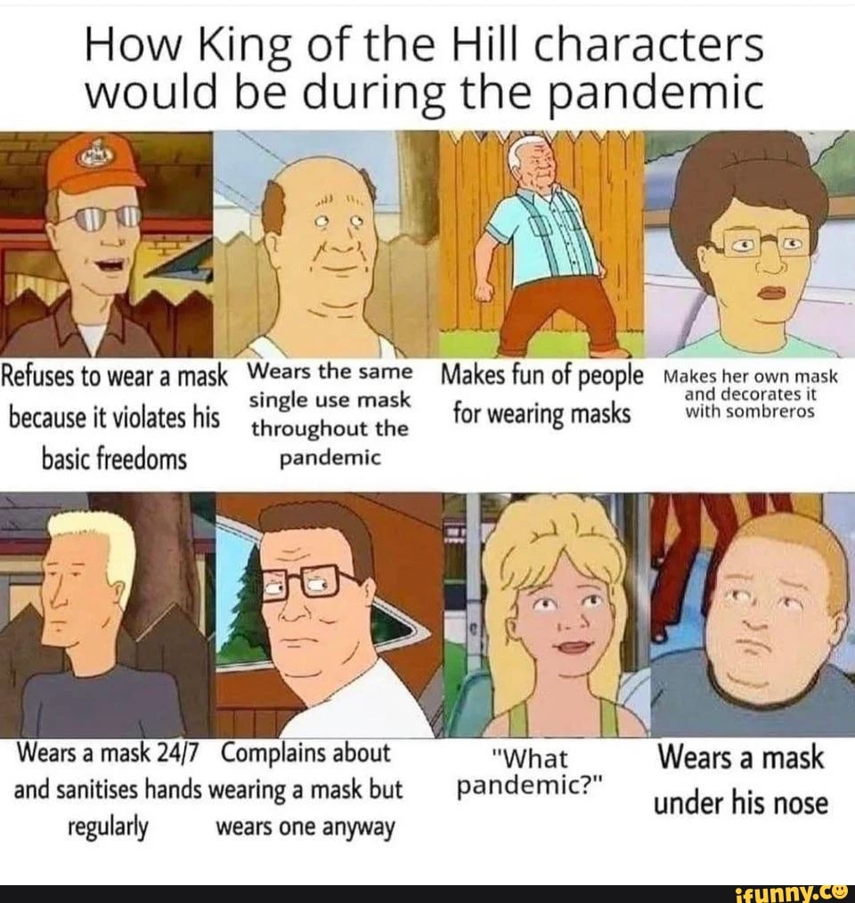 How King of the Hill characters would be during the pandemic Refuses to  wear a mask
