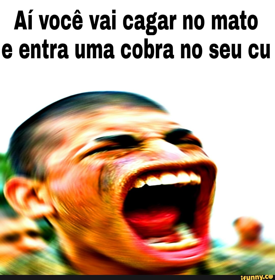 Aí você vai cagar no mato e entra uma cobra no seu cu - iFunny Brazil