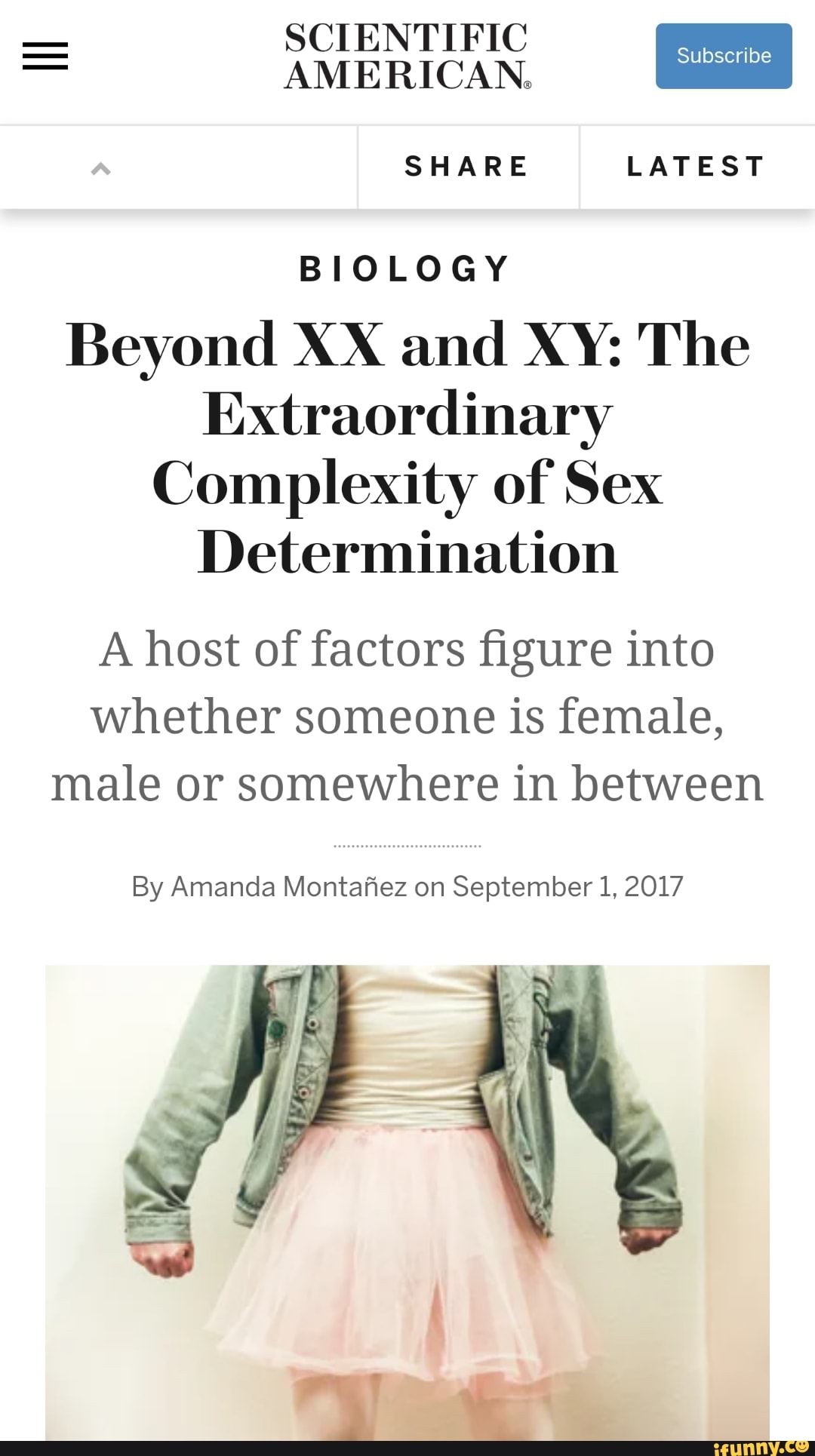 SCIENTIFIC AMERICAN. SHARE LATEST BIOLOGY Beyond XX and XY: The  Extraordinary Complexity of Sex Determination A