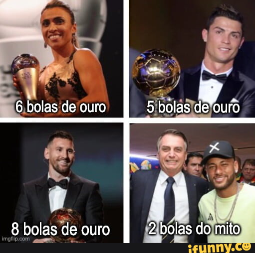 Zuando os caras que não tem 5 bolas de ouro