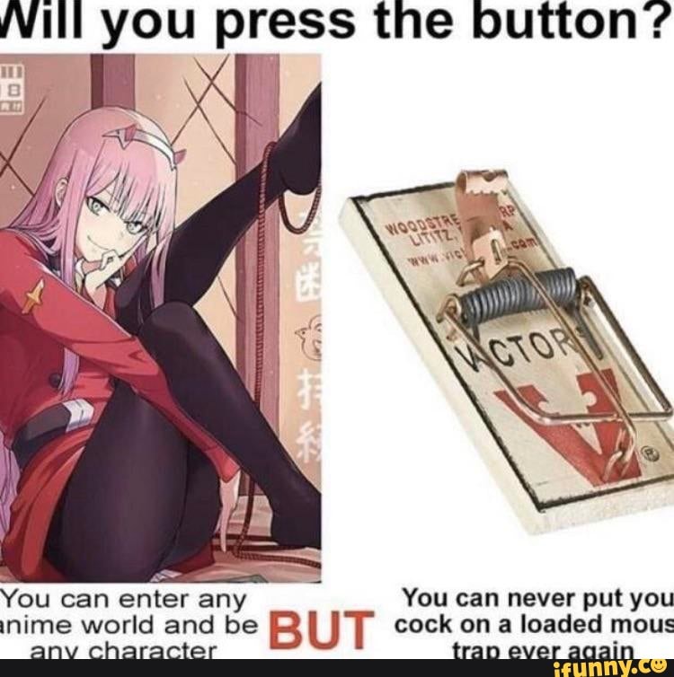 Vill you press the button? You can inime enter any BUT You cock can on never