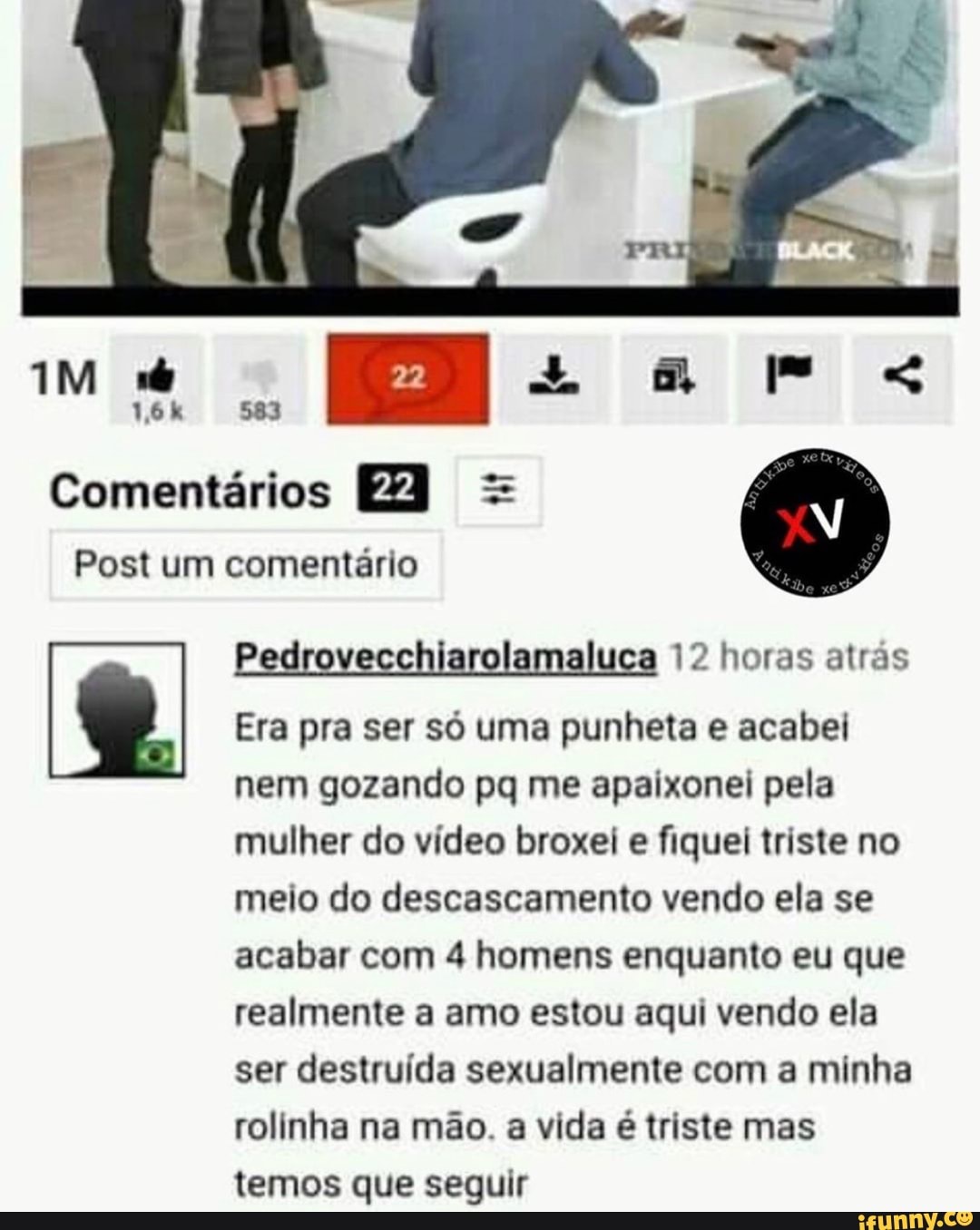 Me 1.6k Comentários = Post um comentário Pedrovecchiarolamaluca 12 horas  atrás Era pra ser só uma