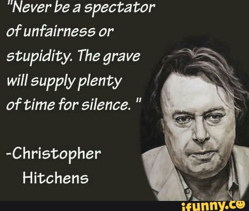 Never be a spectator of unfairness or stupidity. The grave will supply ...