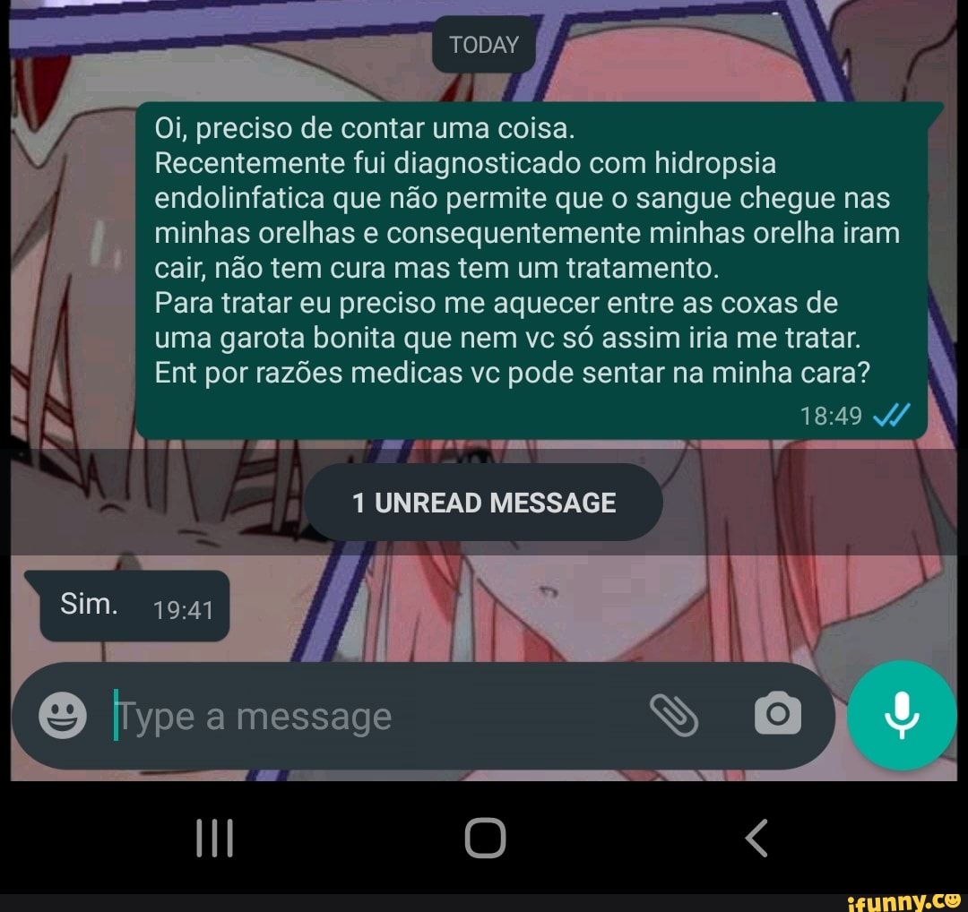 Oi, preciso de contar uma coisa. Recentemente fui diagnosticado com  hidropsia endolinfatica que não permite que