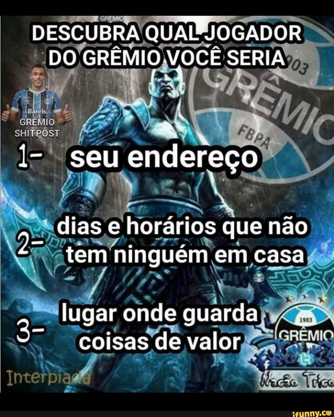 Descubra Qual Jogador Do Gremio VocÊ Seria Seu Endereço Dias E Horários Que Não Tem Ninguém Em 3913