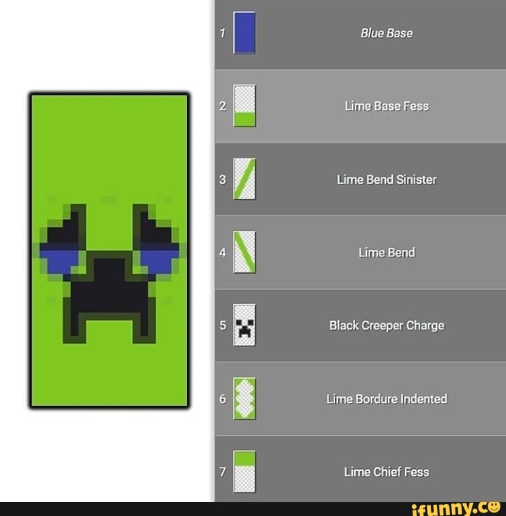 Blue Base Lime Base Fess Lime Bend Sinister Lime Bend Black Creeper