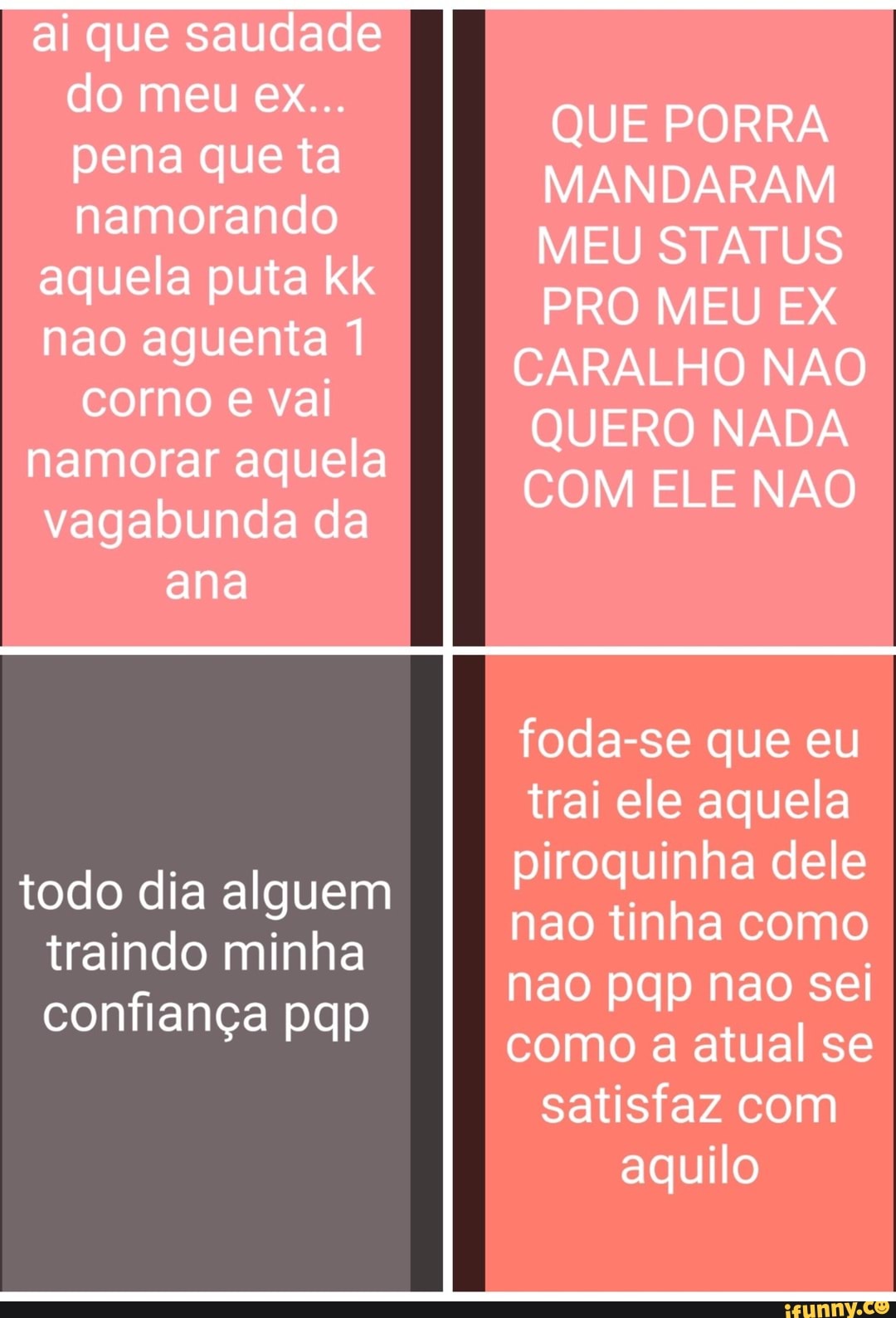 Foda-se piranha, idaí q a minha amante descobriu q eu namoro, vou