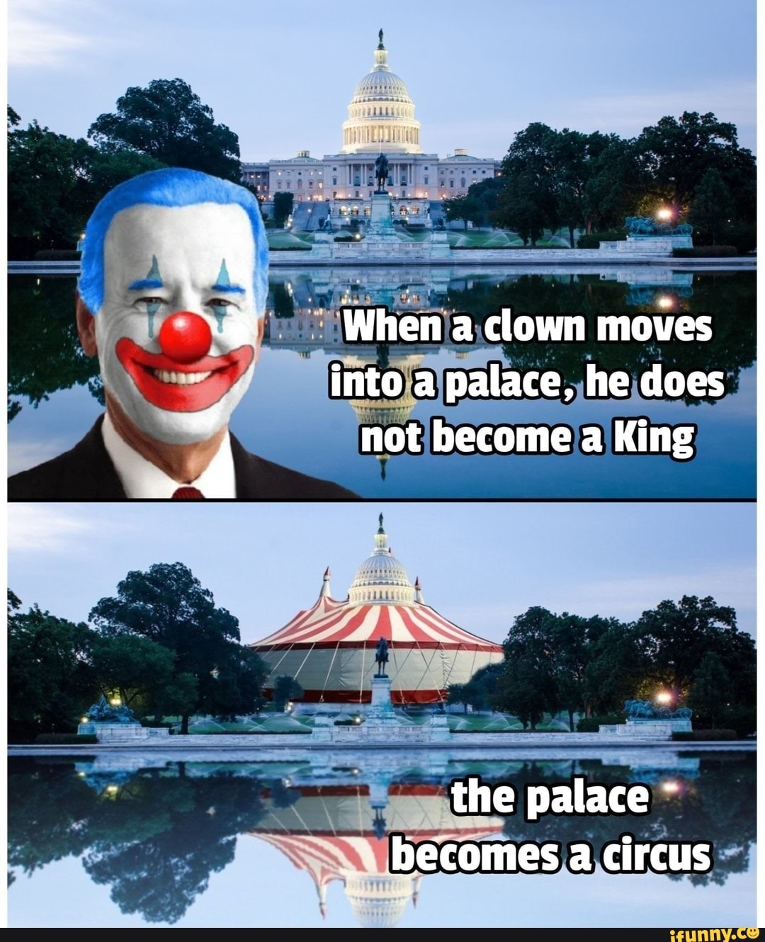 When a clown moves into a palace, he does not become a King the palace ...