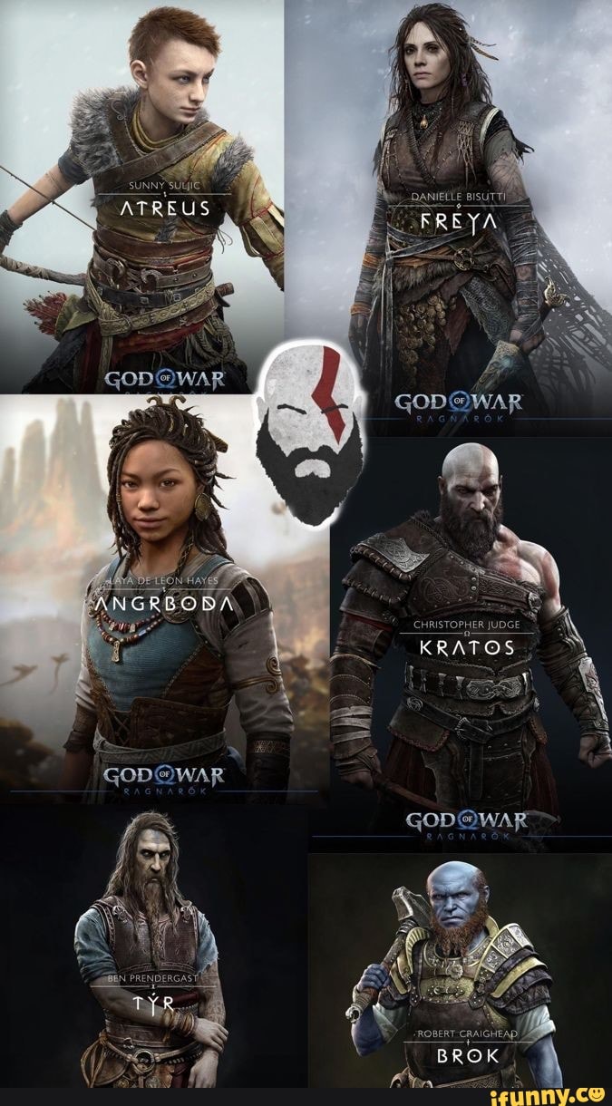 Kratos - Christopher Judge Atreus - Sunny Suljic Freya - Danielle