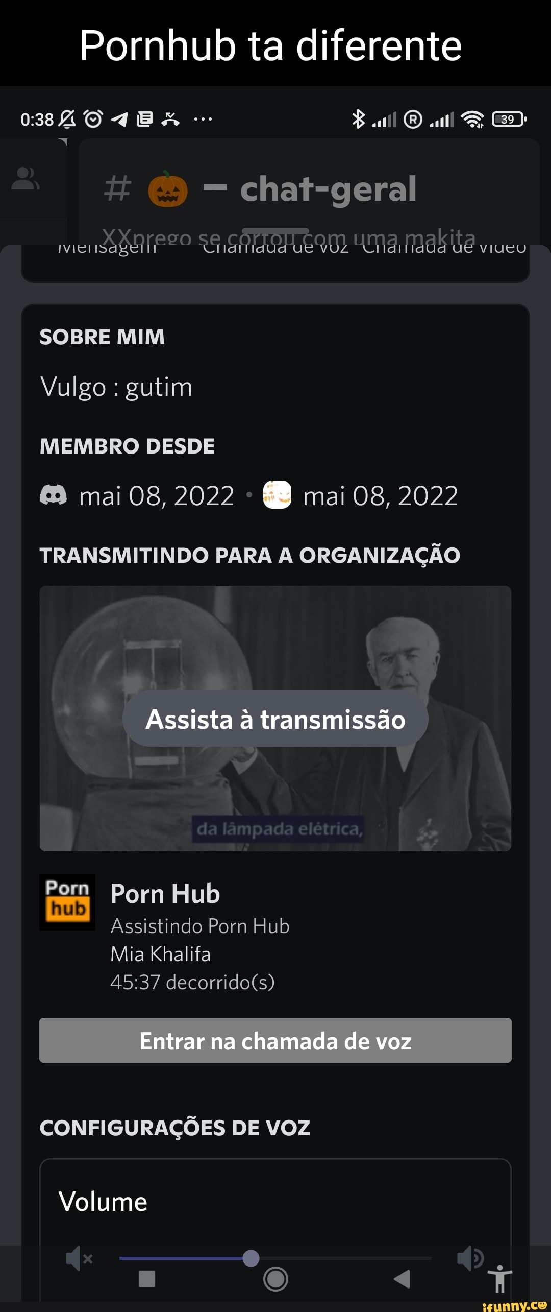 Pornhub ta diferente GEAA = chat-geral SOBRE MIM Vulgo : gutim MEMBRO DESDE  mai 08, 2022 mai