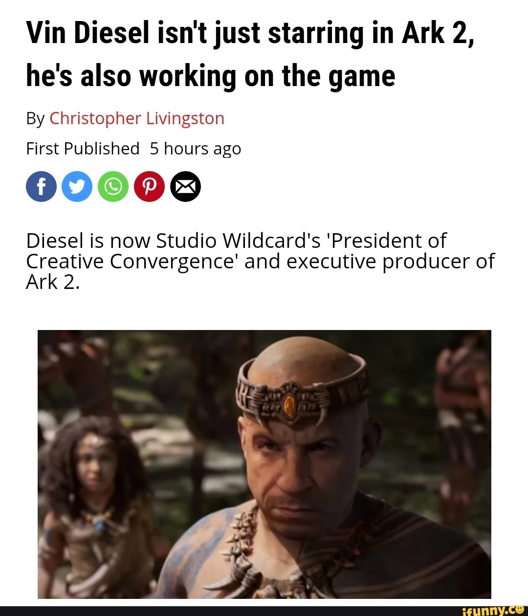 Ark 2 announced starring Vin Diesel