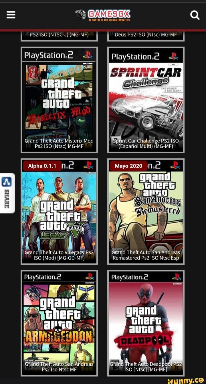 GANESER Q TLPORTALDCTUS 1G0S FAVORTTOS I (NTSC-J) (MG-MF) I I Deus ISO  (Ntsc) MG-MF I PlayStation.e 2. PlayStation.2 Grand Theft Auto Misterix Mod  Car ISO. ISO (Ntsc) MG-MF (Espafiol Multi) (MG-MF)