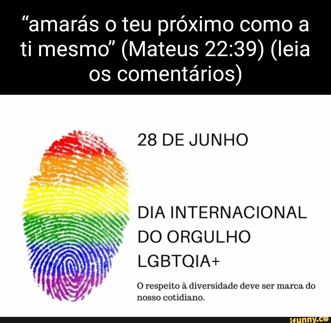 Amaras teu proximo como a ti mesmo