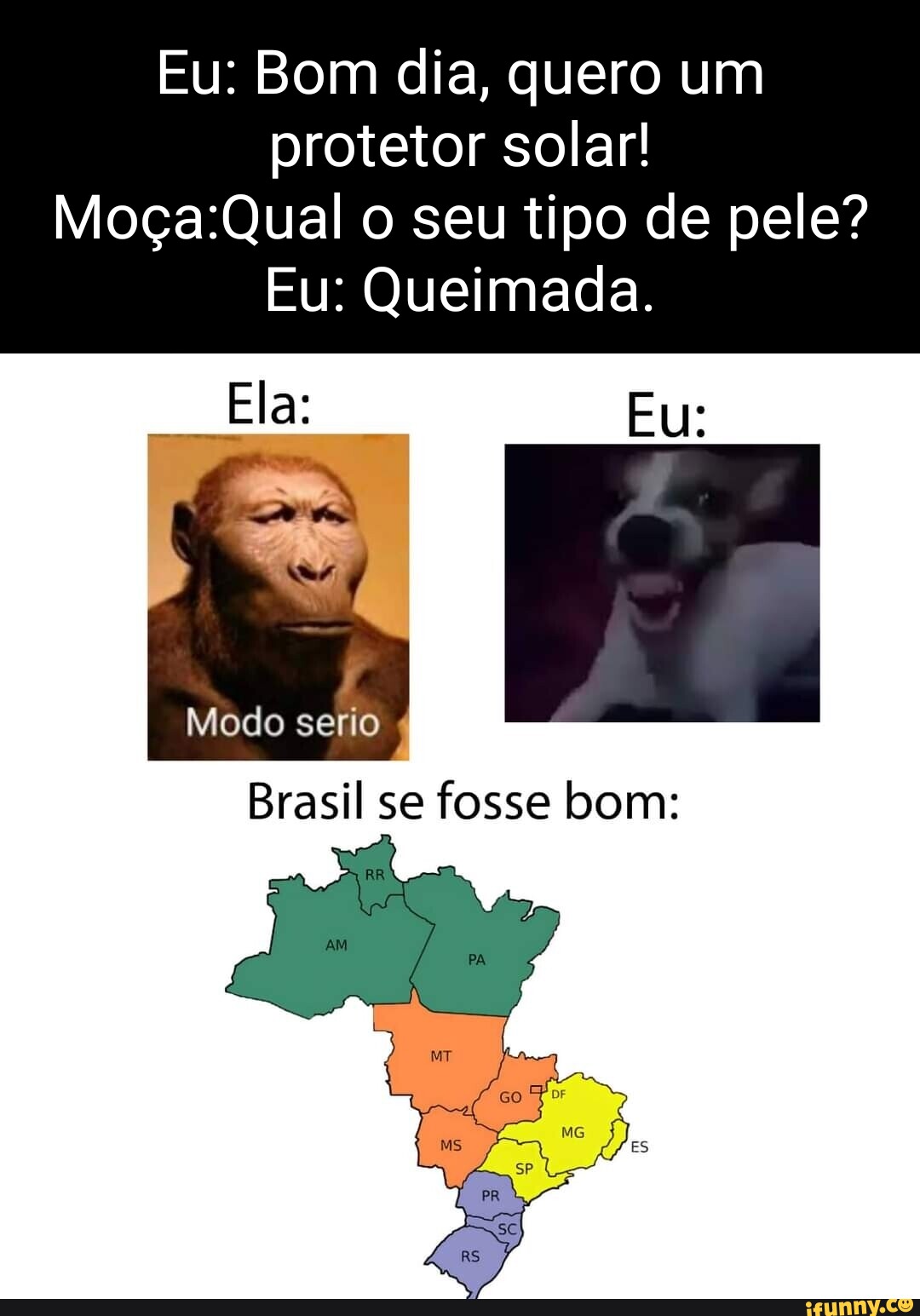 Eu: Bom dia, quero um protetor solar! o seu tipo de pele? Eu: Queimada