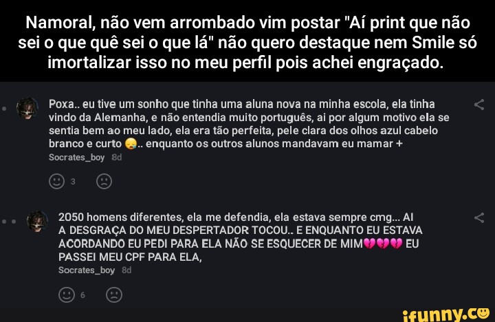 Só gra postar uma print desse momento q aconteceu quamdo eu tava