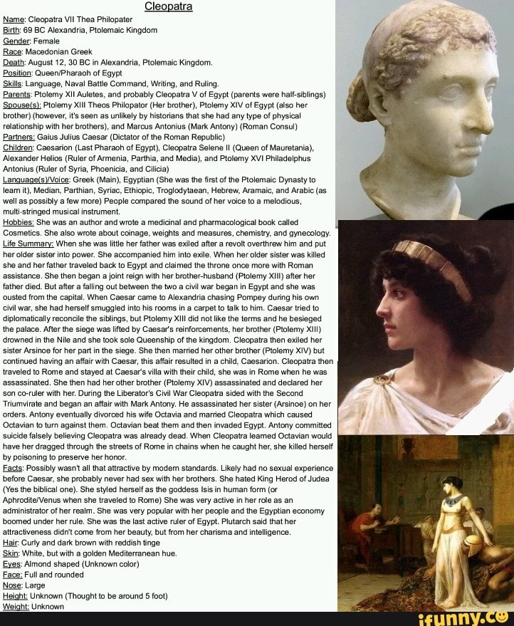 Cleopatra VII, 69–30 BCE  Oxford Classical Dictionary