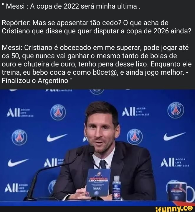 MCK está ser bombardeado na Publicação do Messi Comportamento da