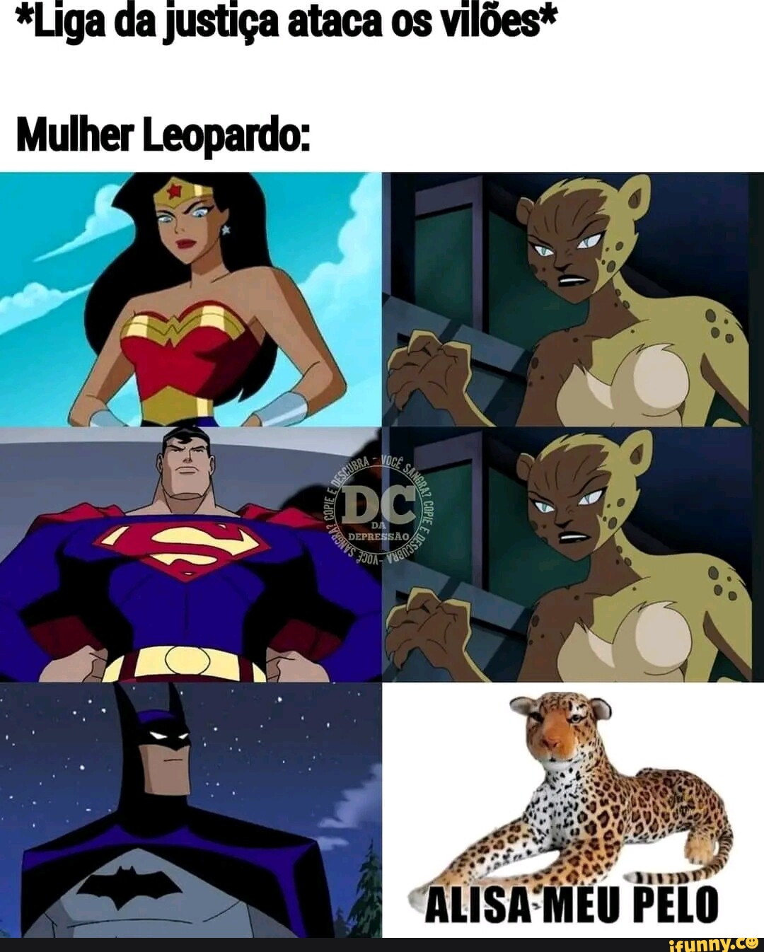 Liga da justiça ataca os vilões* Mulher Leopardo: - iFunny Brazil