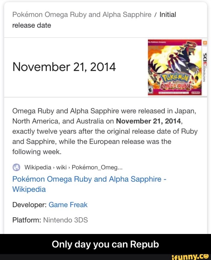 Pokémon Omega Ruby and Alpha Sapphire - Wikipedia