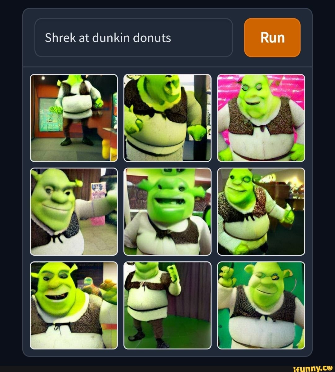 Run Shrek at dunkin donuts - iFunny Brazil