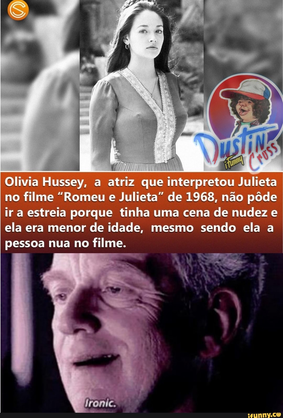 Olivia Hussey, a atriz que interpretou Julieta no filme 