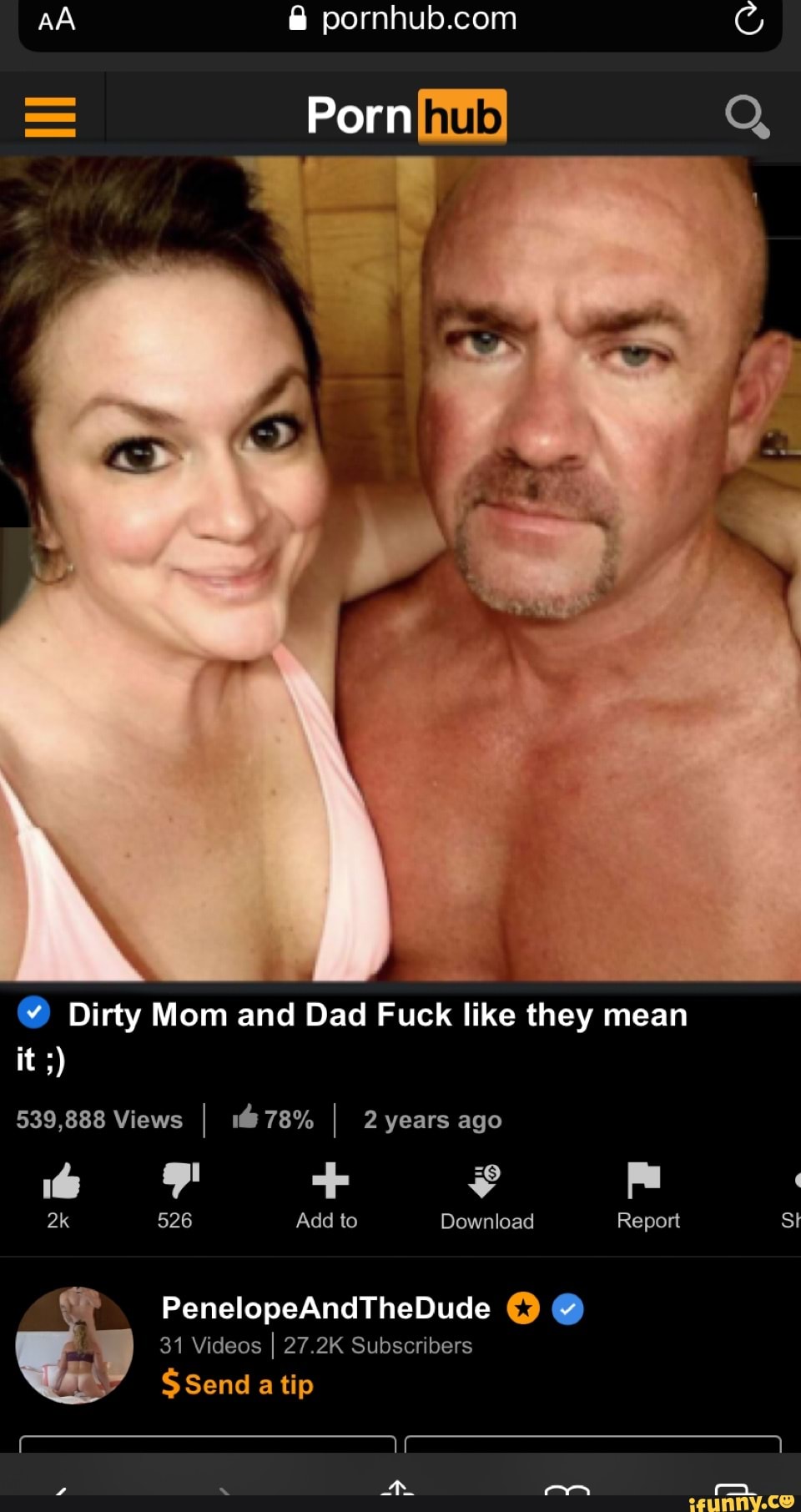 AA = Porn Dirty Mom and Dad Fuck like they mean it 539,888 Views I 78% I 2  years ago 526 Add to Download Report St PenelopeAndTheDude 31 Videos I  27.2K Subscribers Send a tip - iFunny Brazil