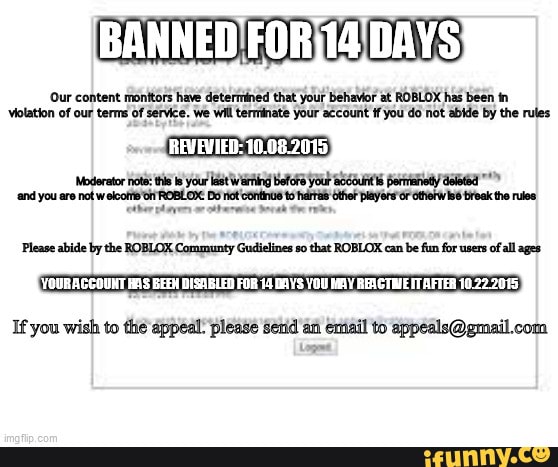 Breaking every Roblox rule until you get banned be like: - Imgflip