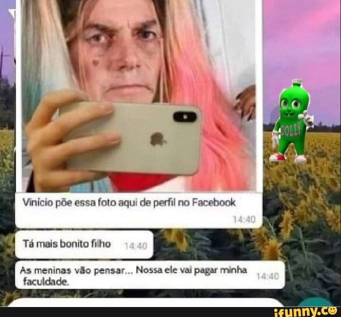 Vinício põe essa foto aqui de perfil no Facebook Tá mas bonrto fil As  meninas va pensar nossa - iFunny Brazil