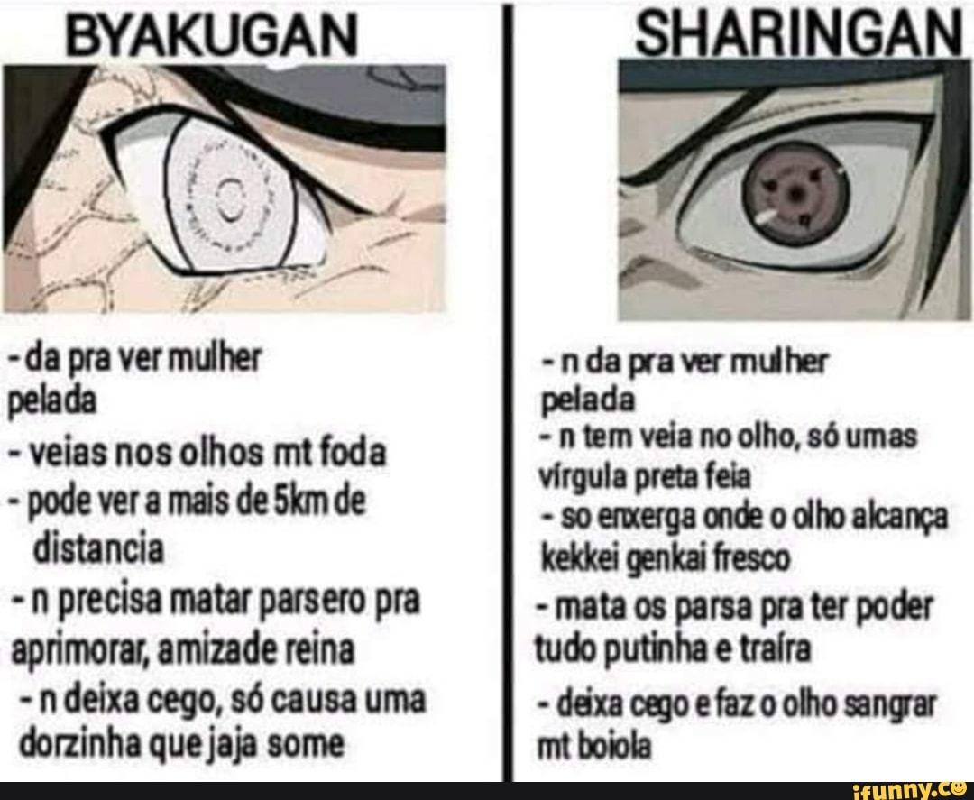 BYAKUGAN Alia - da pra ver mulher pelada - veias nos olhos mt foda - pode  ver a mais