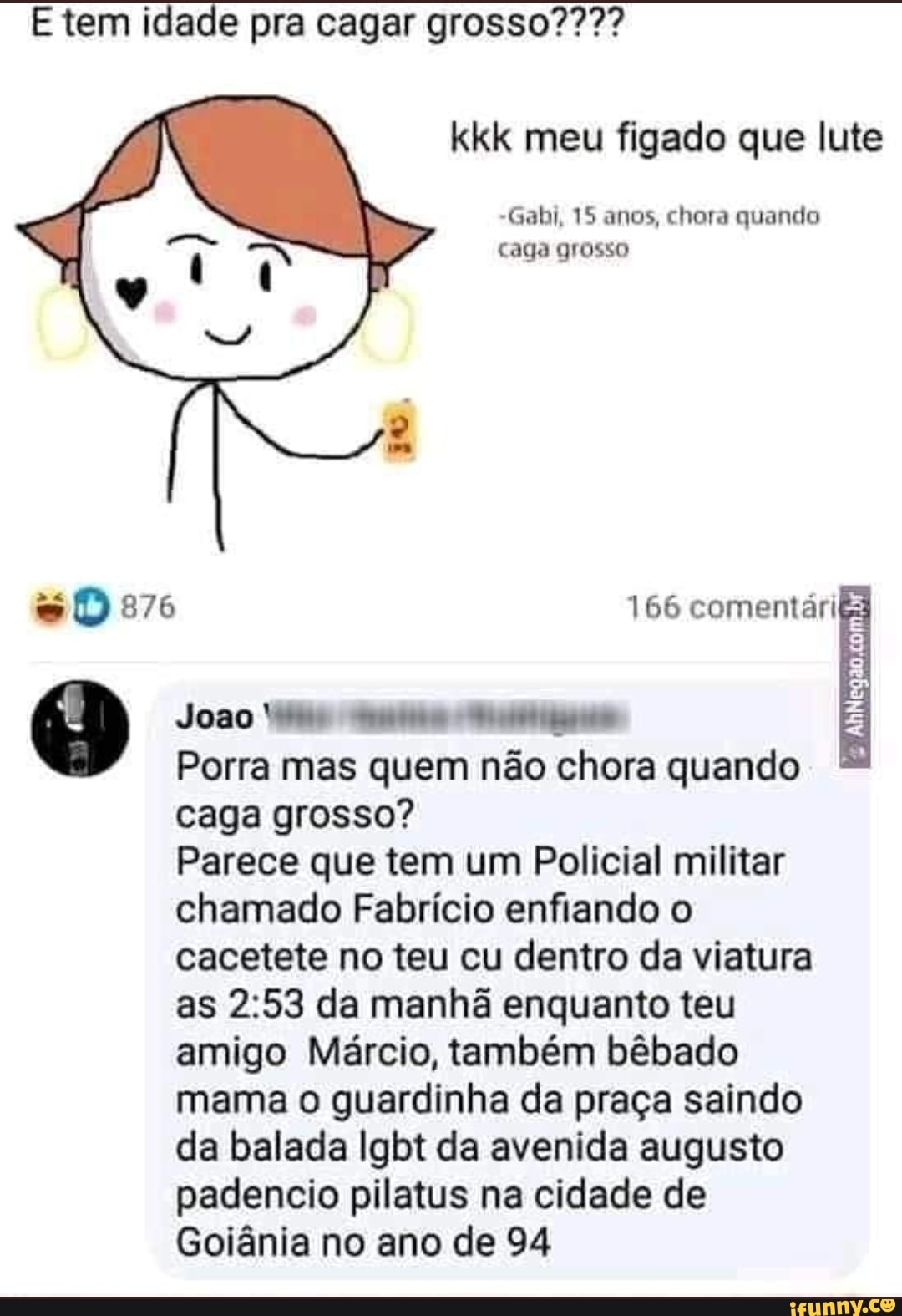 CUZÃO QUE ME BLOQUEIA EM STATUS TÔ CAGANDO ONDE TU DAR TUA BUNDA OU NÃO -  Gerador de Memes Online