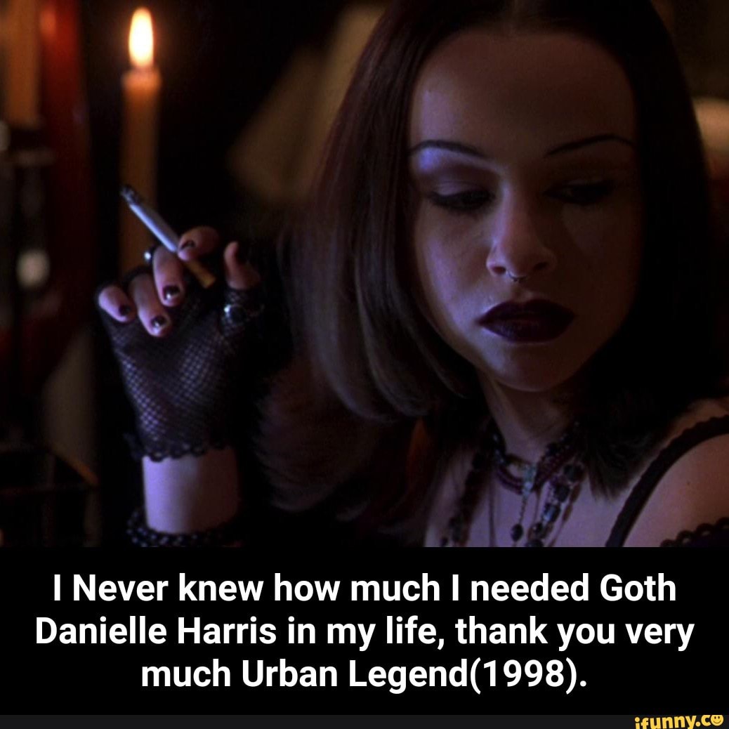 I Never knew how much I needed Goth Danielle Harris in my life, thank you  very