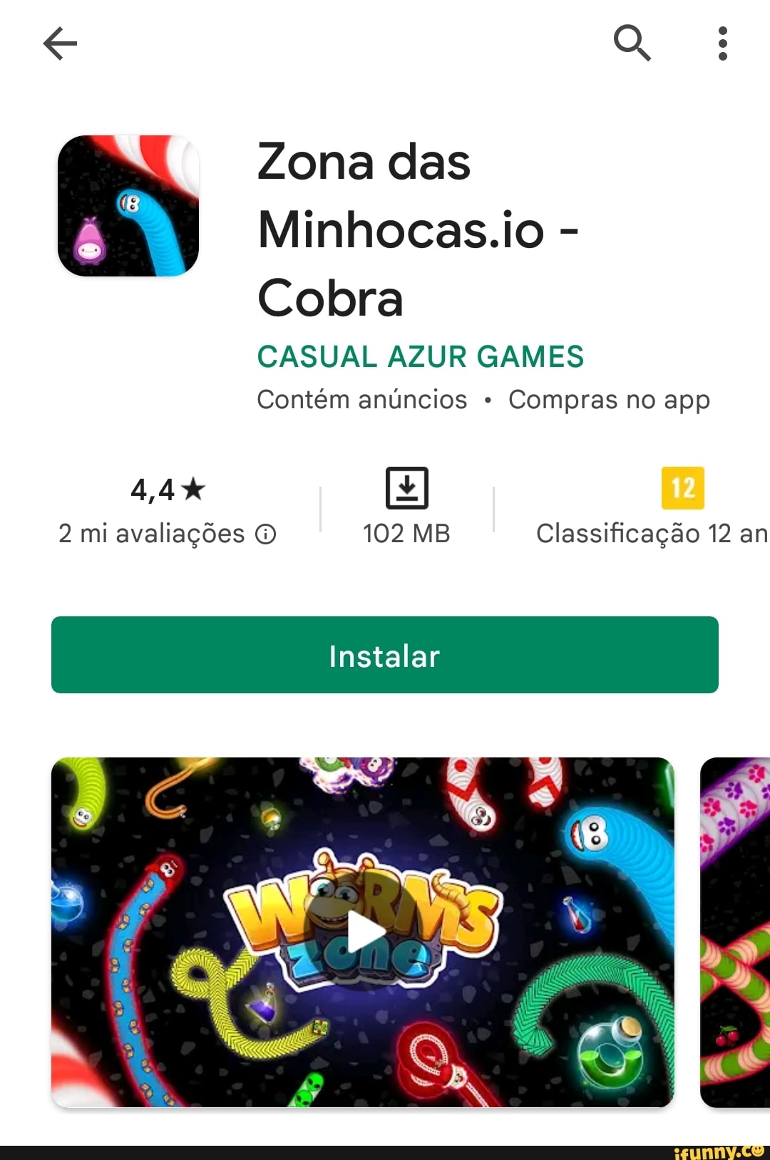 Zona das Minhocas.io - Cobra – Apps no Google Play