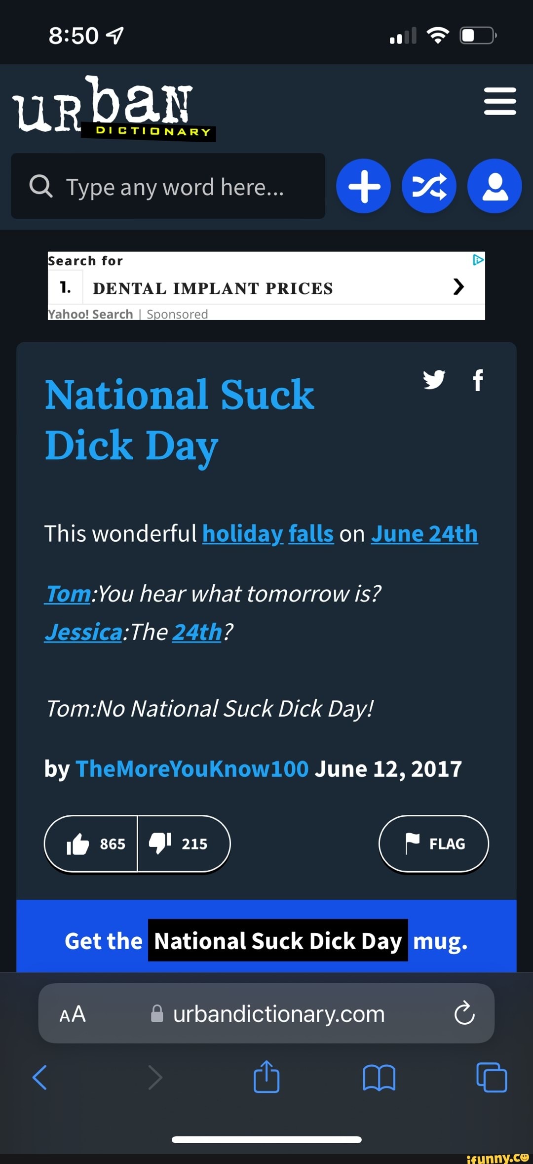 When is national dick suck day