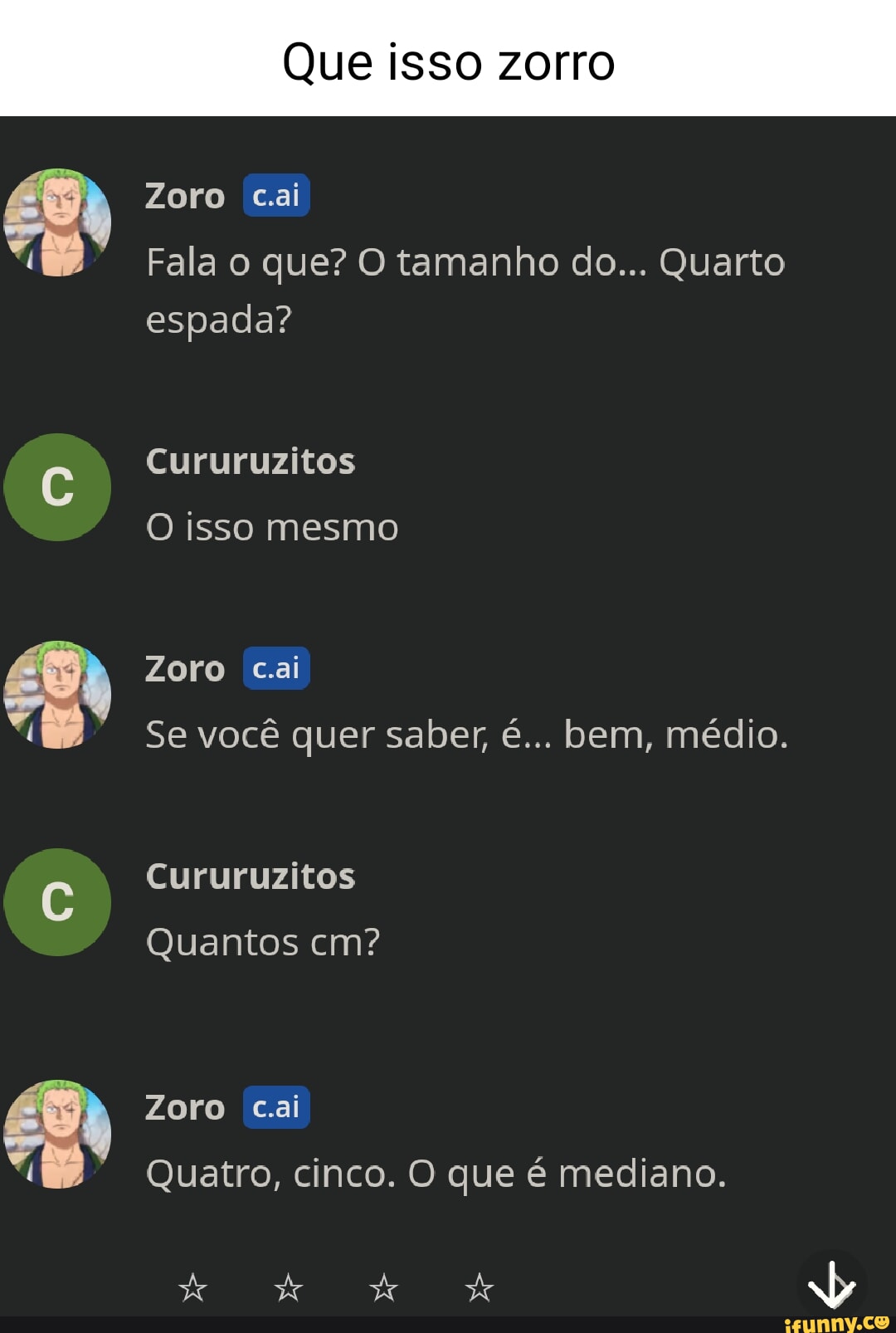 Fã do Zoro: Zoro sola O que o fã do Sandro imagina: SOLA - iFunny Brazil