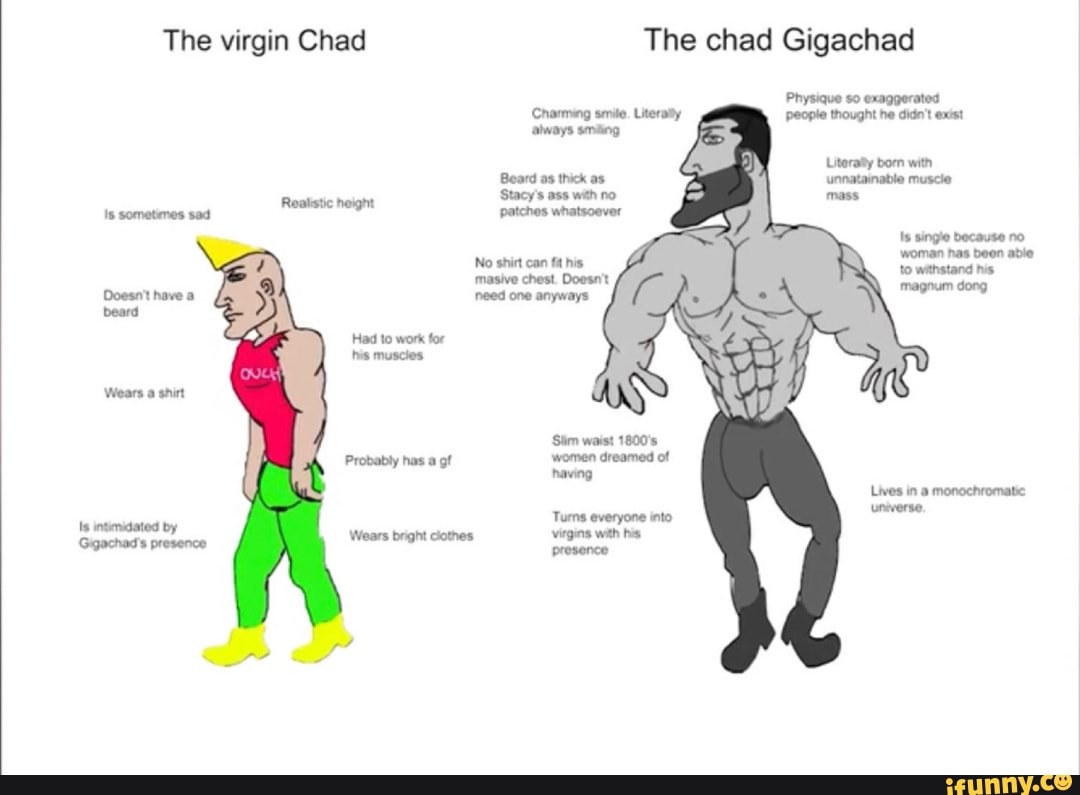 I made this meme because i hate gigachad : r/virginvschad
